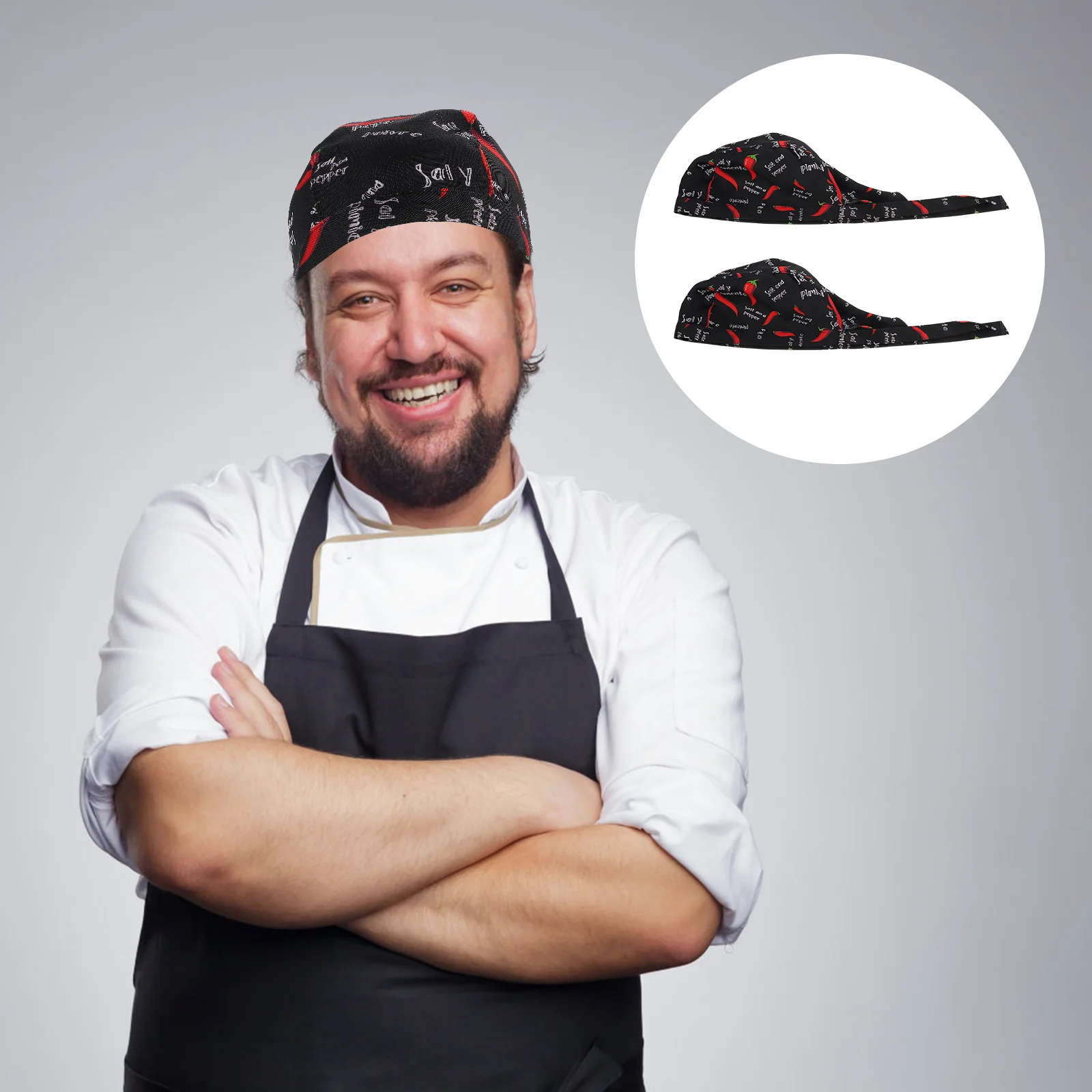 2 pçs chapéu de chef bandana cozinhar gorro de cozinha para homens chapéus de garçom turbante bonés coreanos