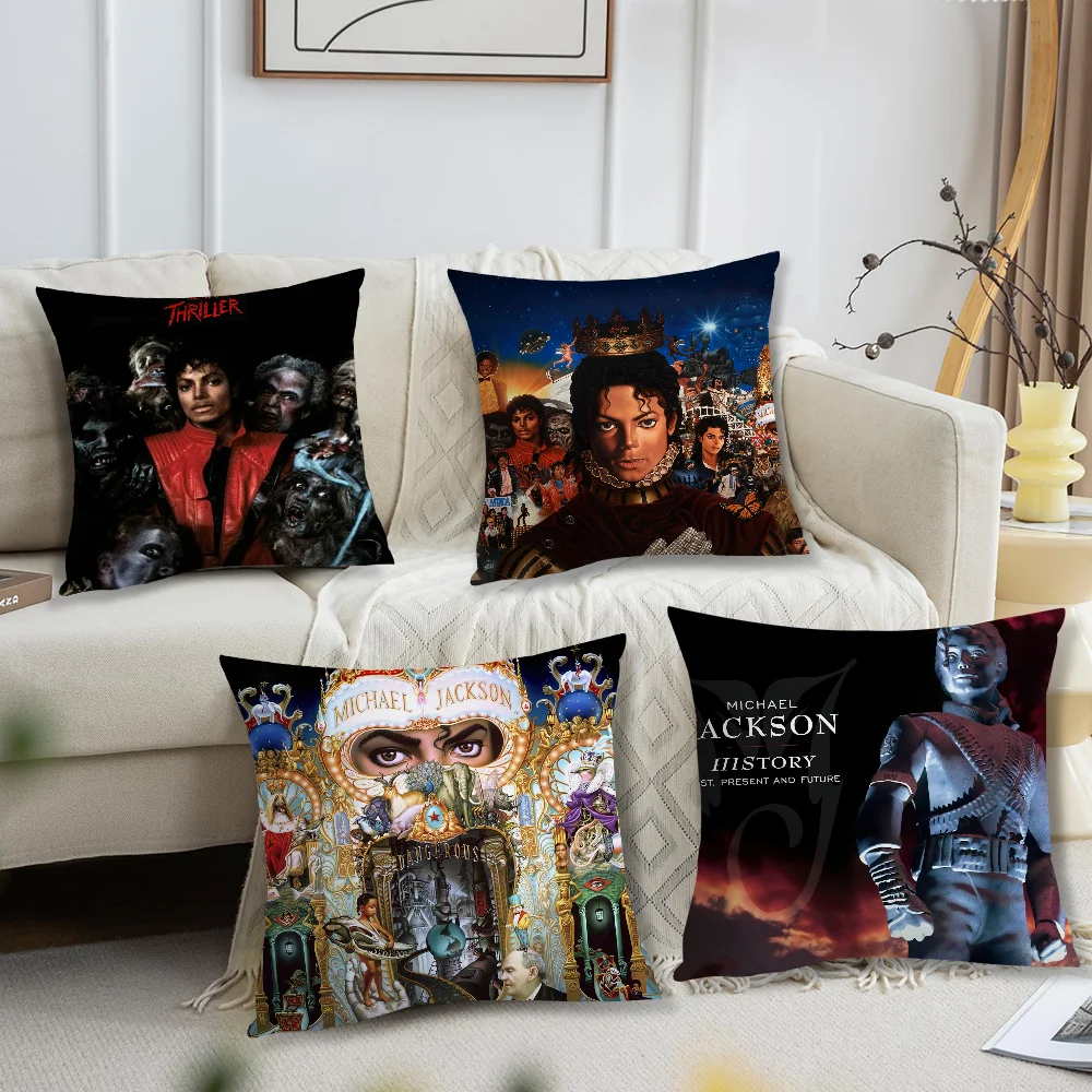 Singer M-Michael J-Jackson Dangerous Pillow Case Living Room Sofa Cushion Cover Suitable For Home Bedroom Room Decoration