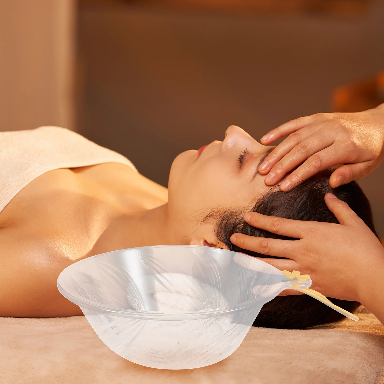 

Portable Transparent Facial Wash Tub Hanging Strap Small Lightweight Salon Face Cleansing Basin Beauty Spa Home Washbasin