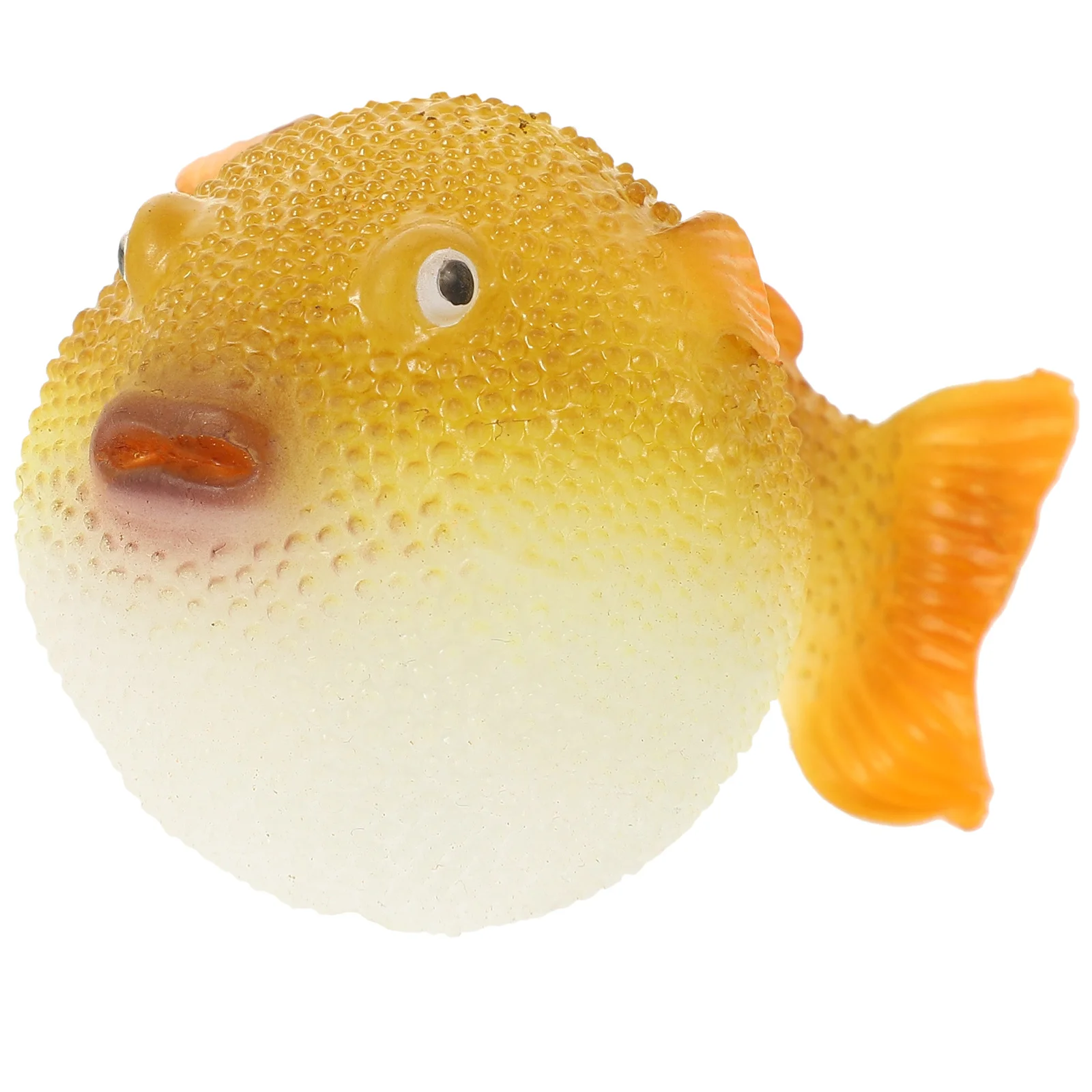 

Luminous Simulation Puffer Fish Tank Decoration Fluorescent Silicone No Harm to Water Quality Aquarium Yellow Simulation Puffer