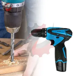 Portable Mini Handheld Electric Drill Cordless Screwdriver Impact Drill Household Lithium Battery Charging Electric Hand Drill