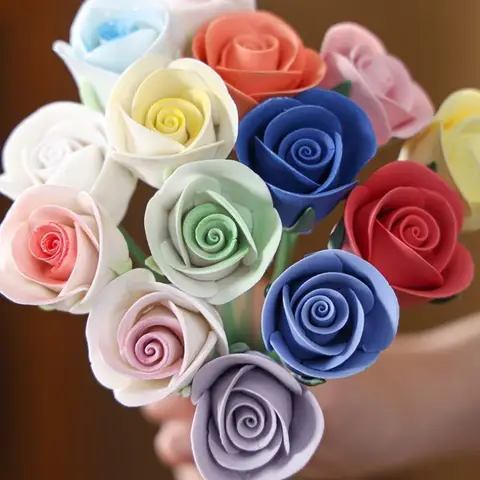 हस्तनिर्मित सिरेमिक फूल सिमुलेशन चीनी मिट्टी के बरतन गुलाब नकली फूल कलियों फूल कभी नहीं मुरझाने वाले पुंकेसर कब्र अलंकरण बलिदान 12 best sales चीनी मिट्टी के फूल - №11