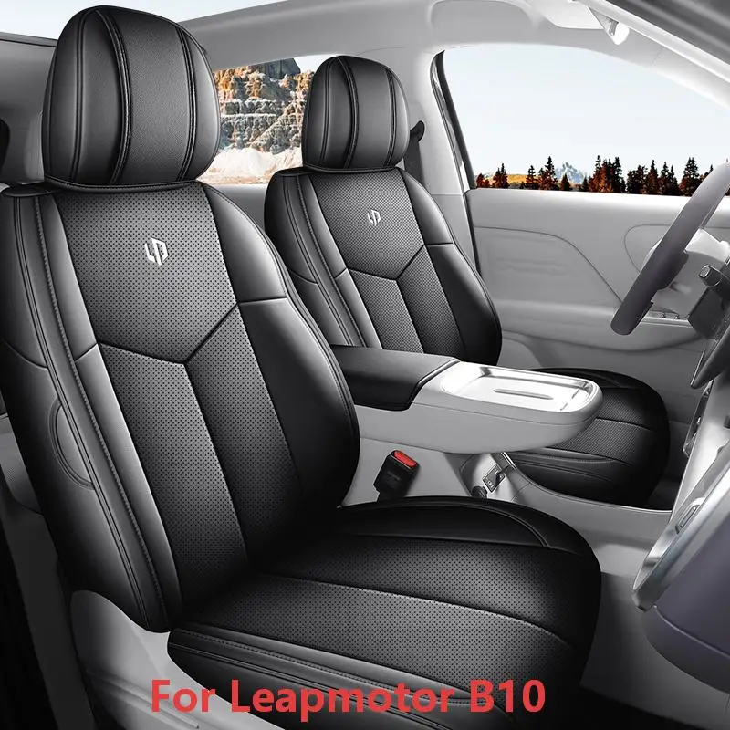 Full Surround PU Leather Car Seat Covers 5‑Seater Fit Leapmotor B10 Auto Interior Seat Cushion Protection Accessories