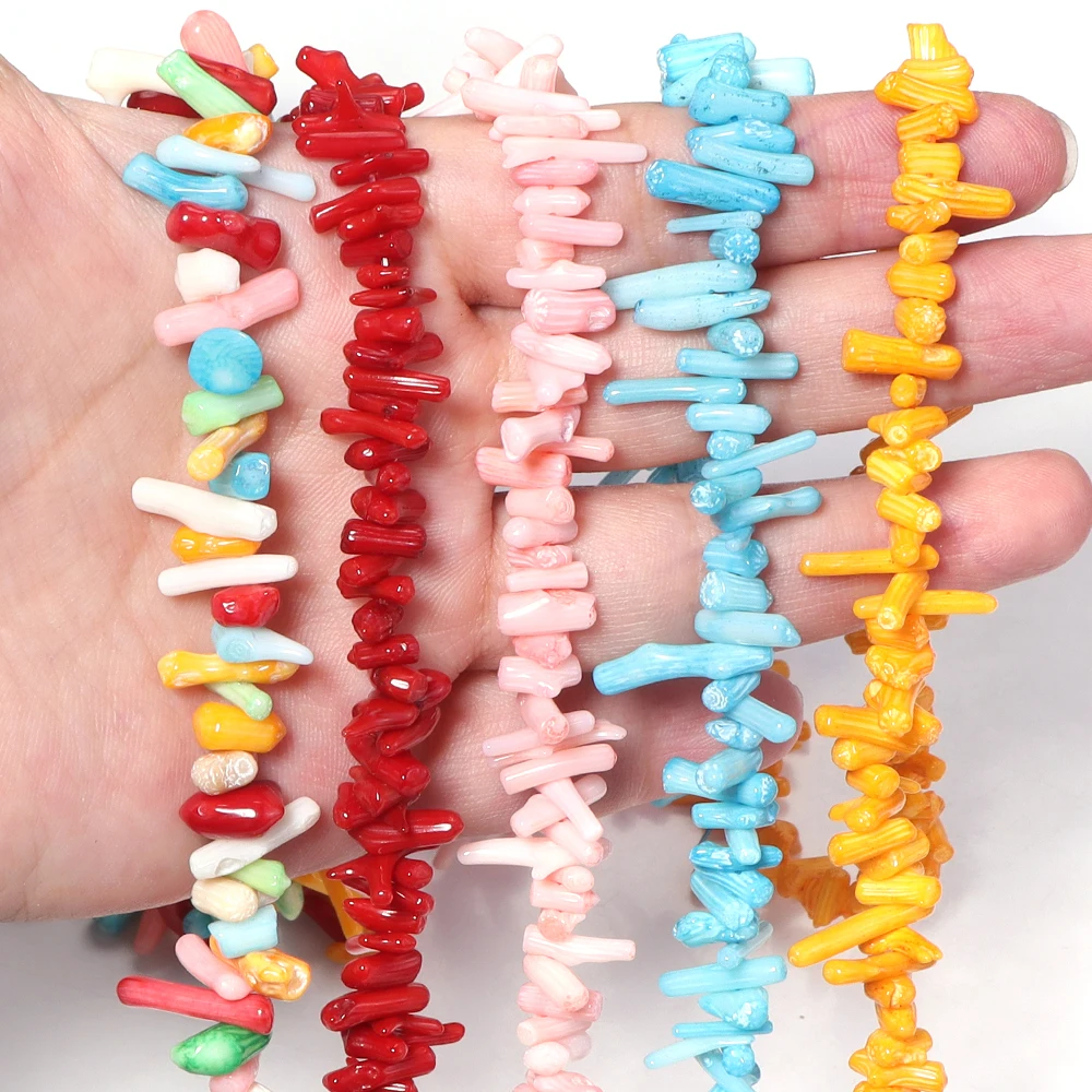1 strand Natural Stone coral beads irregular shape loose beads isolation beads for DIY Decoration Handmade Crafts Accessories