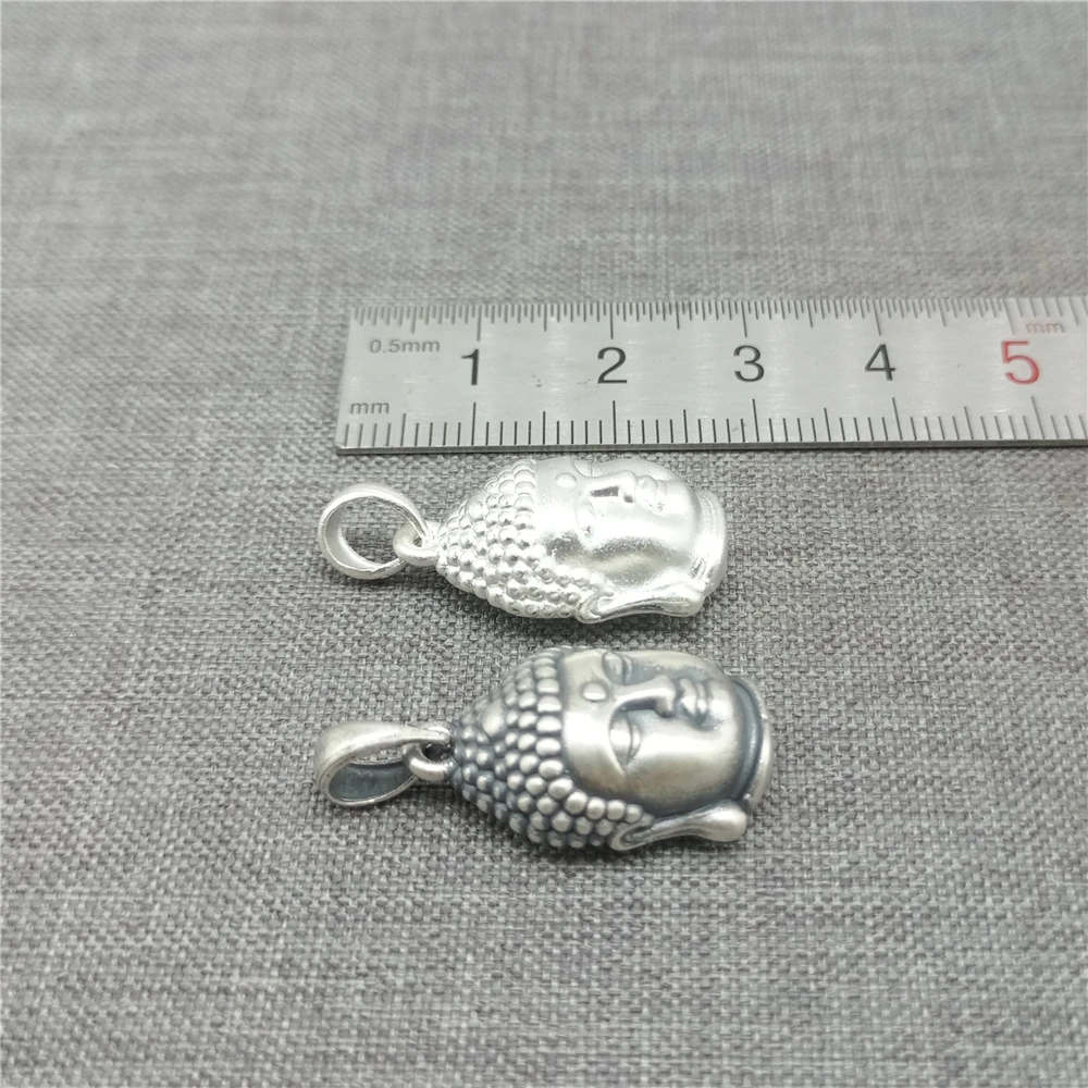 990 Fine Silver Buddha Charm Sterling Silver Buddhist Pendant for Necklace LIGHT WEIGHT