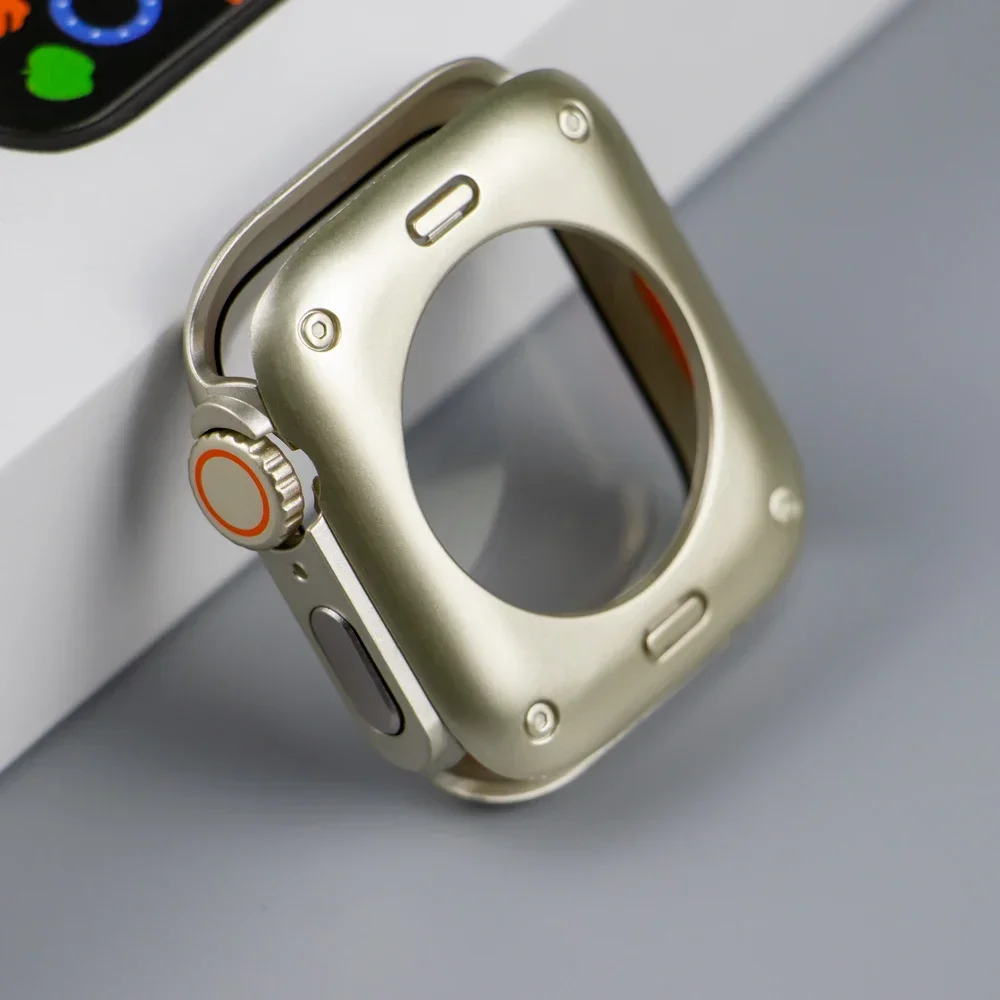 Titanium Metal Strap+Case For Apple Watch 44mm 45mm Metal Band Full Coverage Upgrade Ultra Case For iWatch Series 8 7 6 SE 5 4 3