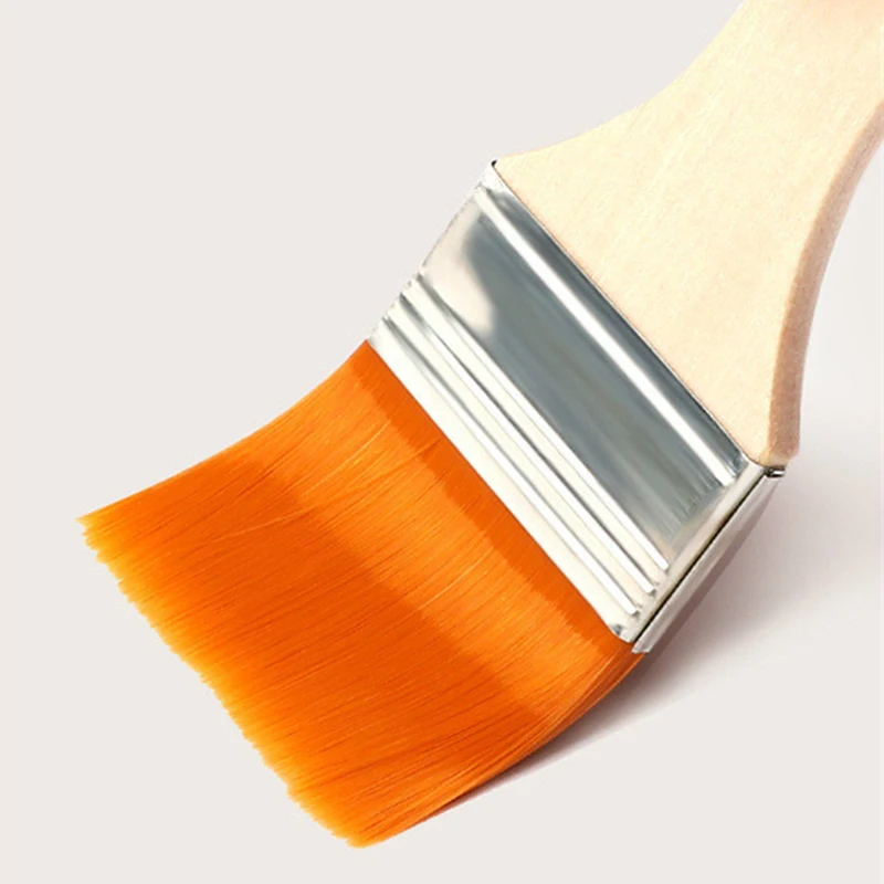 Pincel de nailon para pintura al óleo acrílica, suministros de arte escolar con mango de madera de diferentes tamaños, 100 piezas