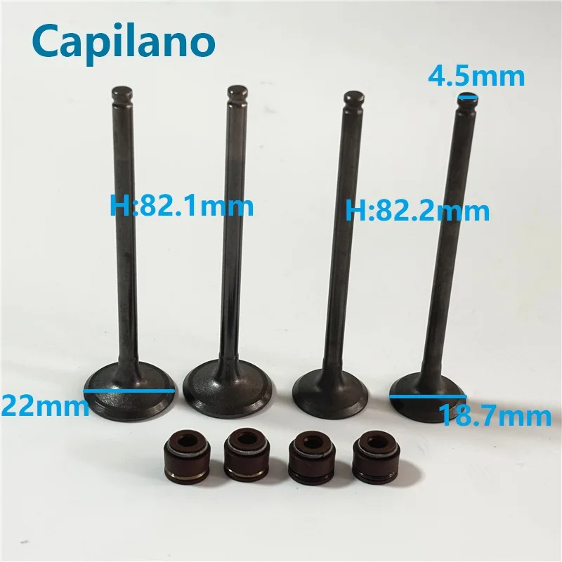 22 مللي متر أجزاء محرك الدراجة النارية مجموعة جذع الصمام مع دليل الصمام لـ HYOSUNG 250cc GT250 GT250R GV250 GT GV 250