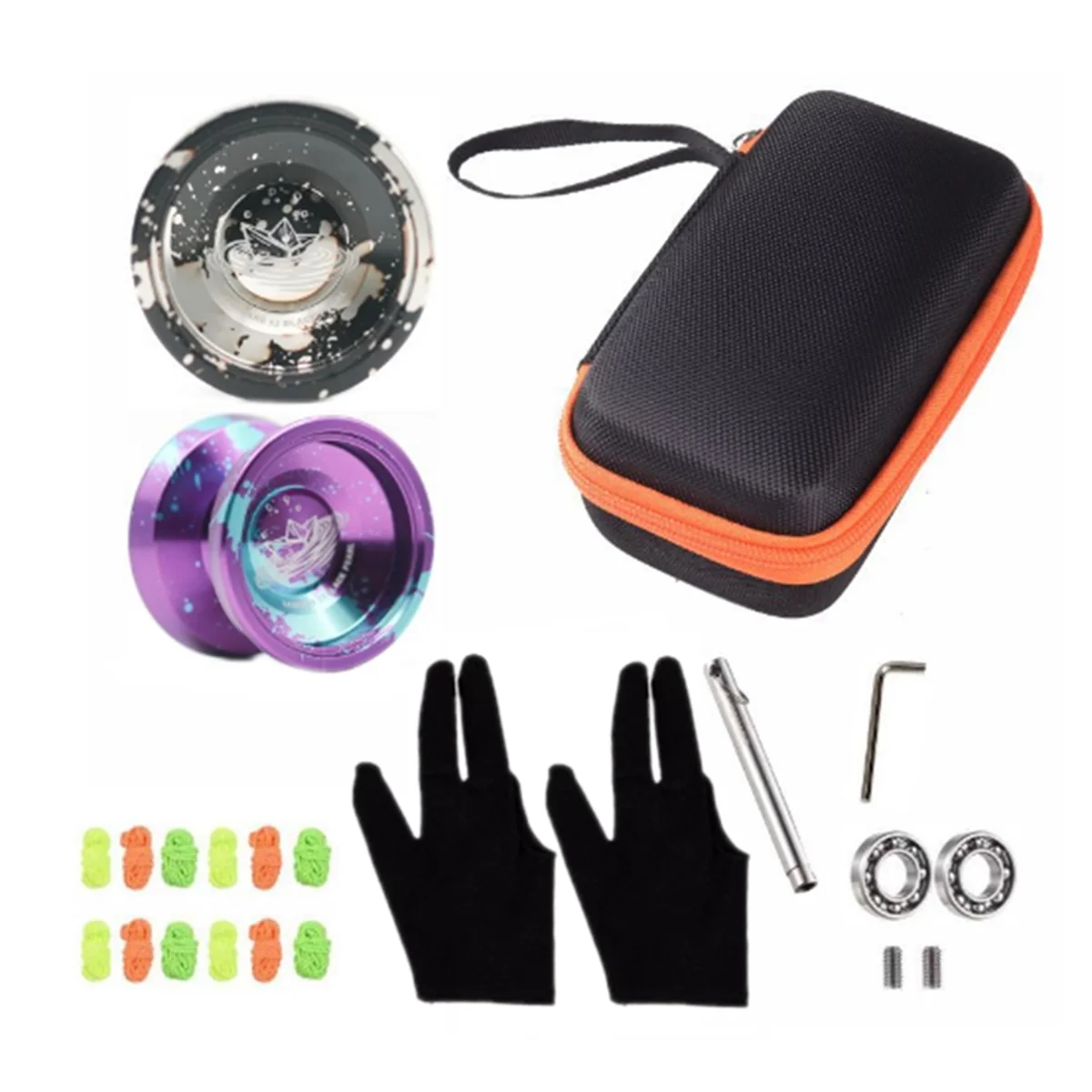 

LESHARE Yoyo Magic Yoyo Aluminum Alloy Responsive Unresponsive Yo-Yo Set with 10 Strings and 2 Glove Gifts