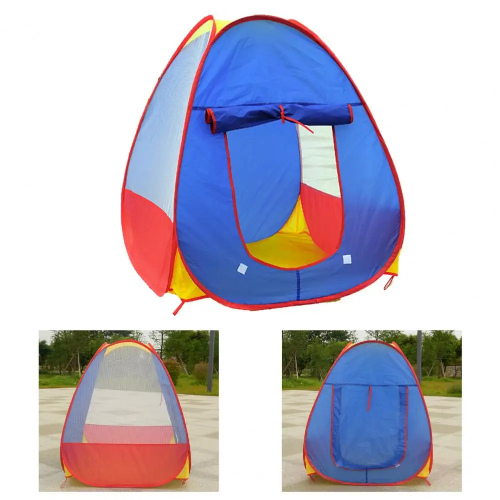 Kids Castle Play Tent Toy for Girls Boys Foldable Playhouse with Mesh Windows Safe Children Indoor Tent Fun Gift for Ages 1-6