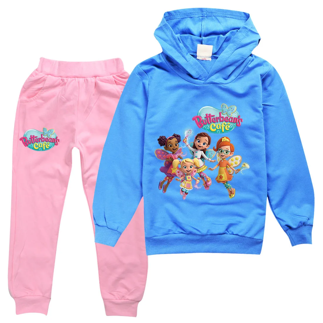 Butterbeans Cafe Hoodie Kids Fashion Pullover Hooded Sweatshirts Pants 2pcs Sets Girls Butterbean Clothes Boys Casual Tracksuits