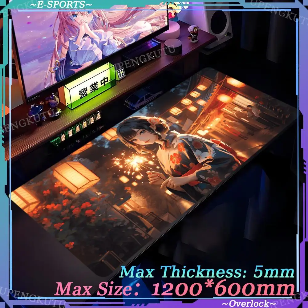 

anime girl japanese style Mouse Desk mats Pad DIY gaming computer Computer gamers Esports mouse pads Computer cabinet pad