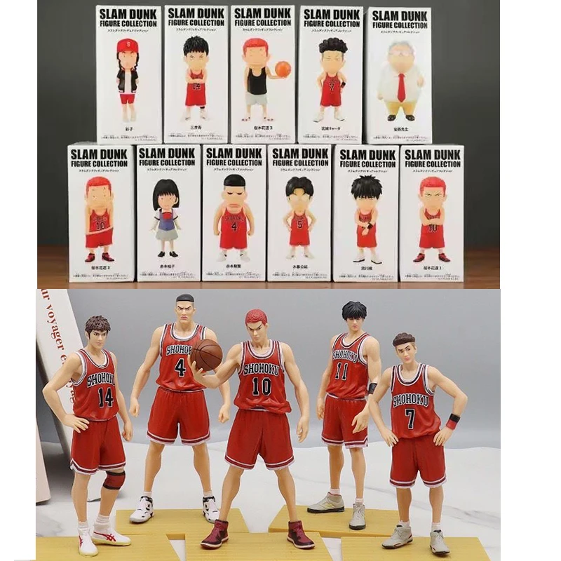 

Q Version Slam Dunk Movie SHOHOKU Team Sakuragi Hanamichi Kaede Rukawa Hisashi Mitsui Ryota Miyagi 7cm Action Figure Model Toys