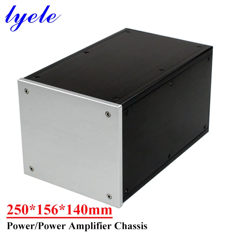 250*156*140mm All-aluminum Power Amplifier Chassis Power Supply Chassis Silver Front Panel Diy  Audio Amplifier Case Shell