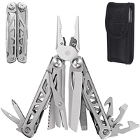 Multitool Pliers Durable Metal with Sharp Blade Multi-Tool with Regular Pliers Wire Cutter Screwdrivers Scissors for Outdoor Use