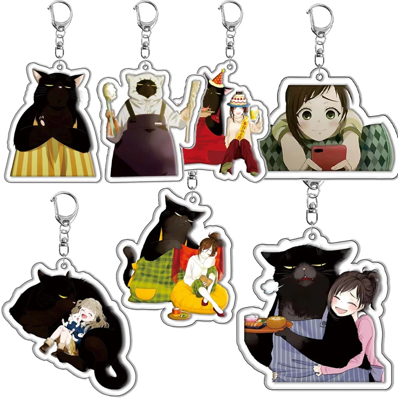 Cartoon The Masterful Cat Is Depressed Again Today Anime Funny  Acrylic Keychain Creative Animals Backpack Pendant Charm Jewelry