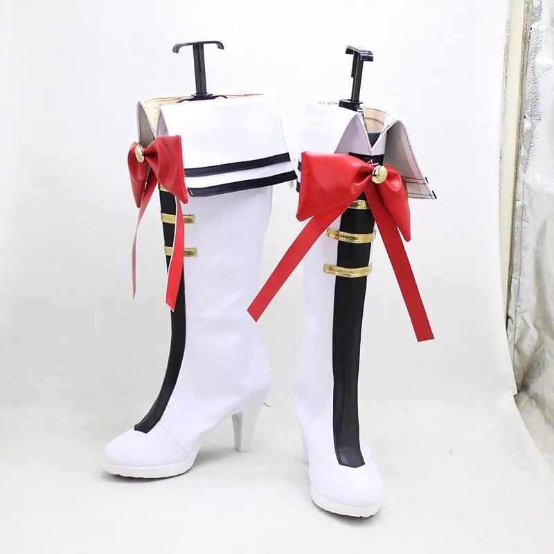 Juego Derby Gold Ship Cosplay zapatos Unisex mujeres PU botas de tacón alto para Halloween carnaval fiesta Navidad