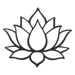 2025 New Blossomed Lotus Metal Wall Art, Iron Wall Decor Indoor Outdoor Artwork Home Ornaments Housewarming Gift for Yoga Room