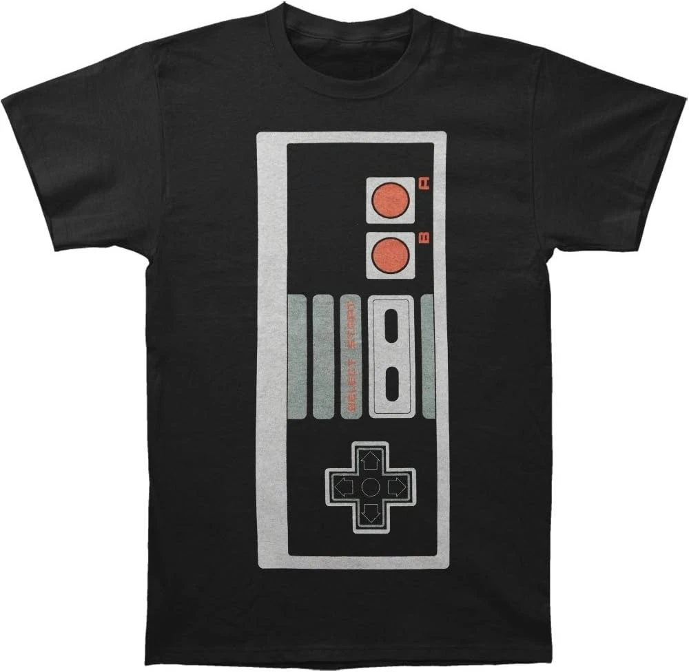 

Мужская футболка из чистого хлопка с забавным игровым контроллером и принтом, с коротким рукавом, круглым вырезом, черная, размер S-4xl, модные повседневные топы