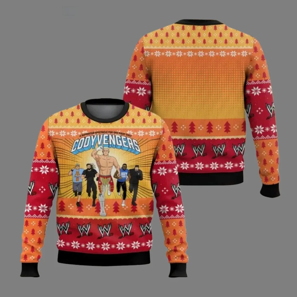 كودي رودس سترة عيد الميلاد القبيحة ثلاثية الأبعاد مضحك عطلة حفلة البلوز دافئ دافئ حجم كبير عيد الميلاد البلوز للرجال الأسرة هدية الكريسماس