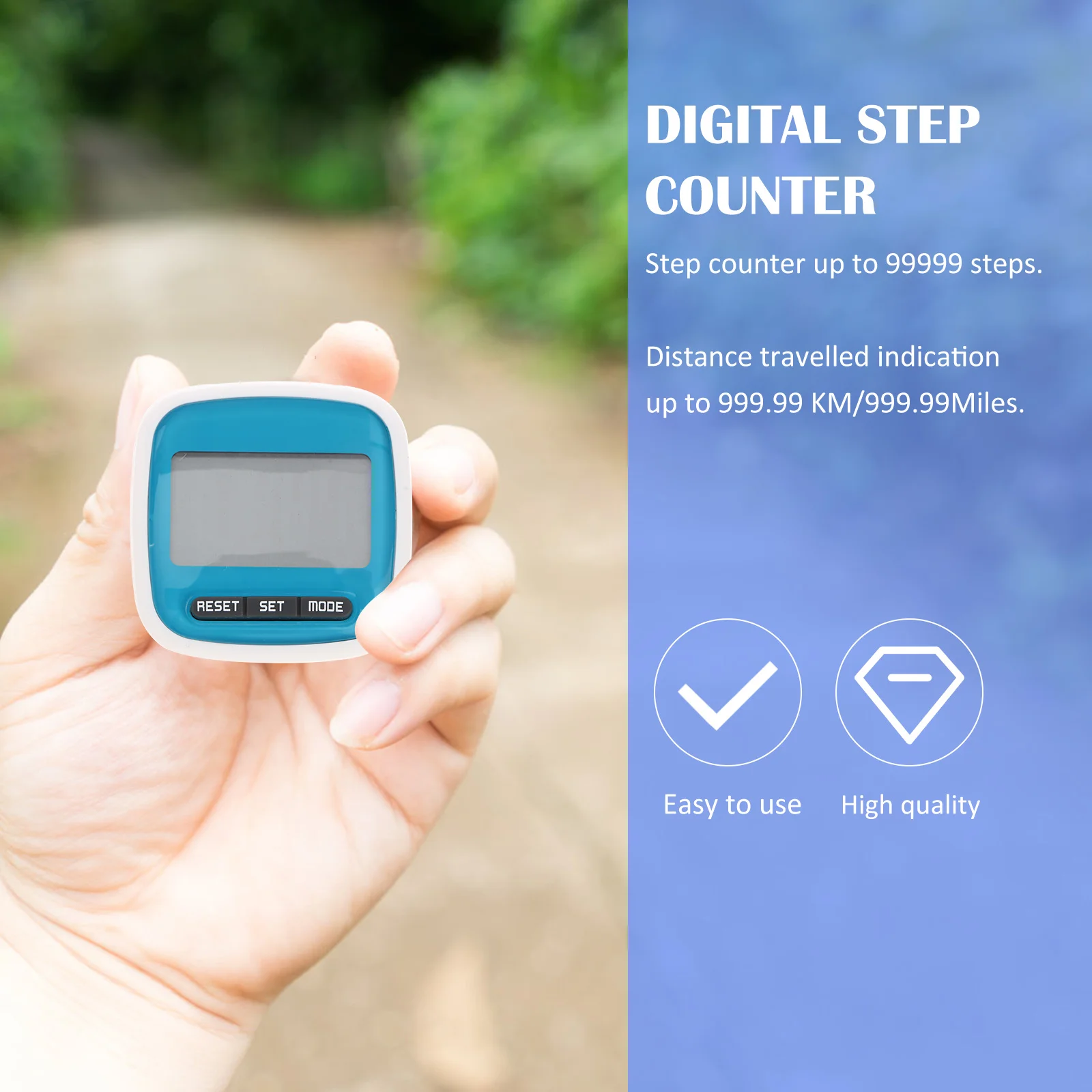 Multi-function LED Display Pocket Pedometer Step Counter (Blue) Digital pedometer Digital step counter