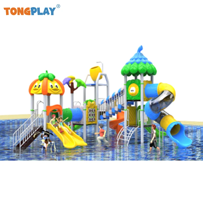 Popular water park design for public city or resort swimming pools, building one-stop solution service beach water park slides