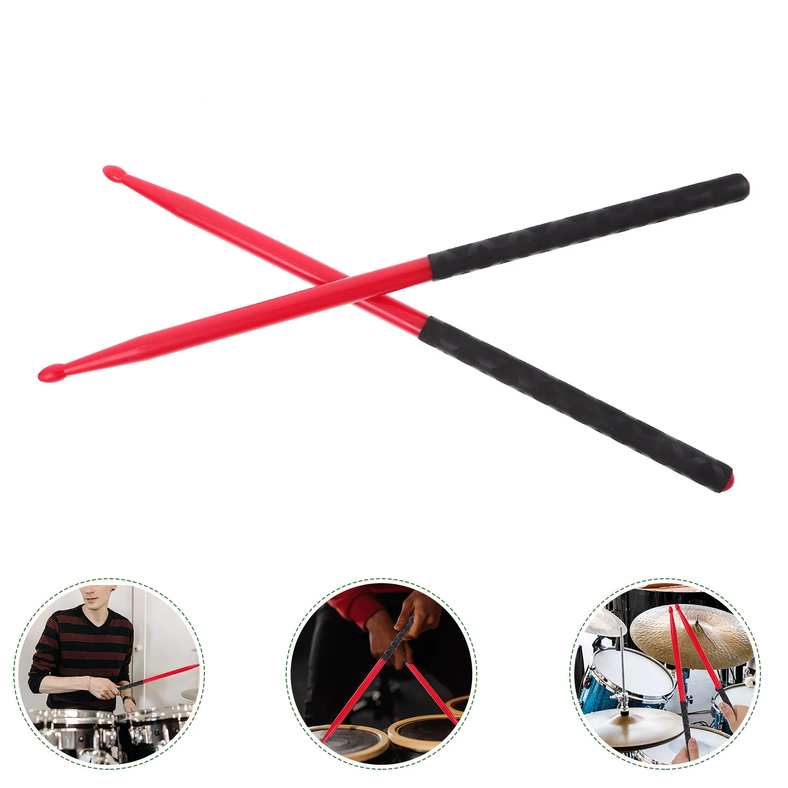 

3Pairs Nylon Drum Sticks Beginner Adult Practice Portable Lightweight Versatile Drum Mallet Beginner Drumsticks for Practice