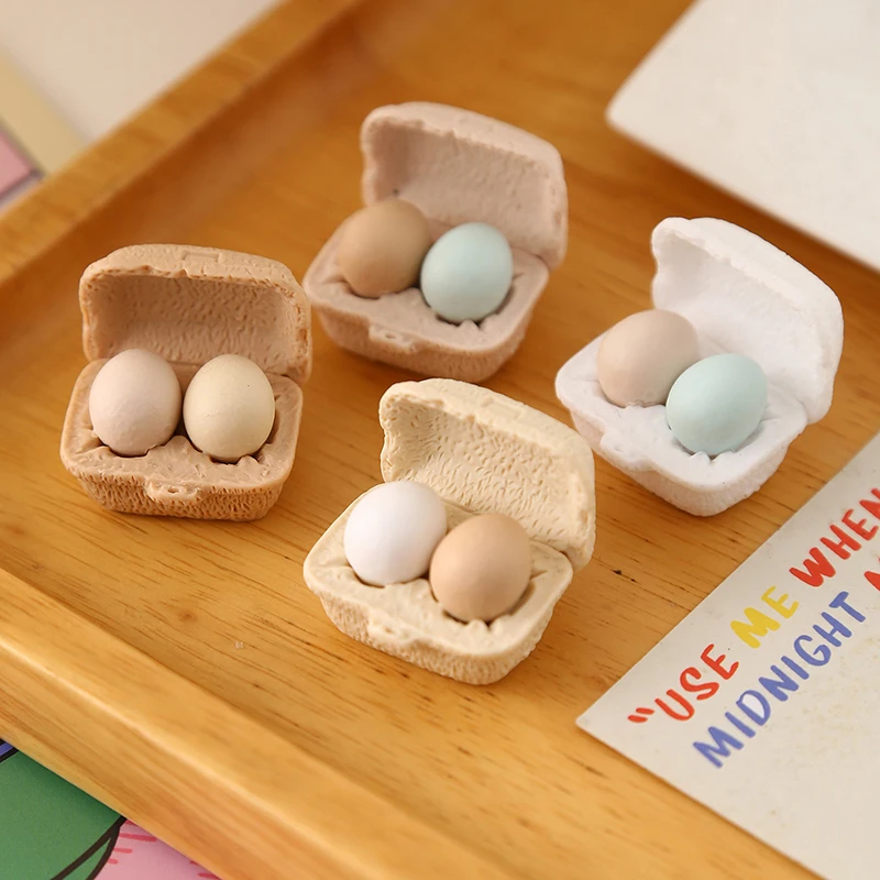 3 ボックスドールハウスシミュレーション卵ミニチュアミニ卵トレイドールハウスキッチンアクセサリーモデルおもちゃキッチン装飾