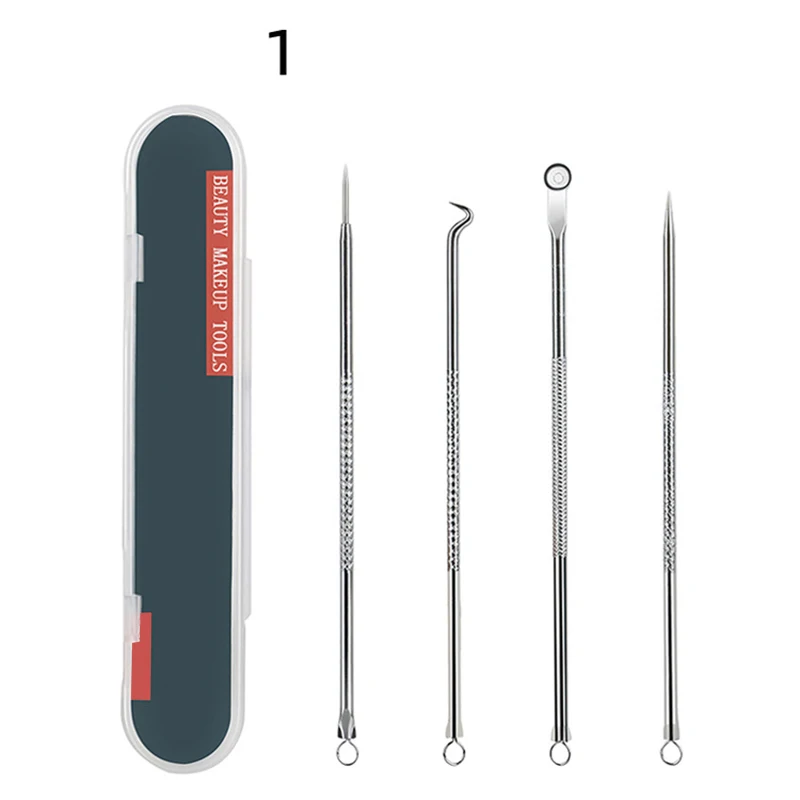 4-delige professionele mee-eterverwijderingsset - Diepe reiniging en huidreinigingshulpmiddelen voor het verwijderen van acne - Beauty Tools