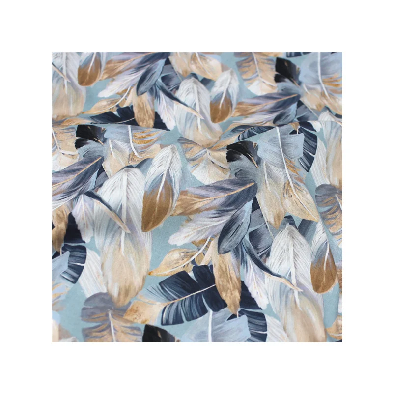 140x50cm Pure Cotton Feather Digital Print Fabric Plain Weave 40s Fabric Shirt Dress Clothing Material Floral Sewing Cloth