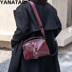 YANATARI Genuine leather woman bag shoulder bag Handbags ladies crossbody bags luxury designer minimalism bag Cattle leather