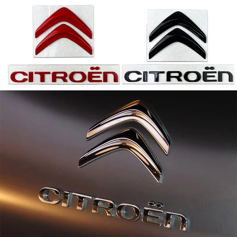 Metal Car Front Rear Emblem Badge Citroen C4 C3 C5 C1 DS3 DS5 DS4, Jumper Xsara C-Elysee Picasso Sega C-quatre, Refit Sticke view 2