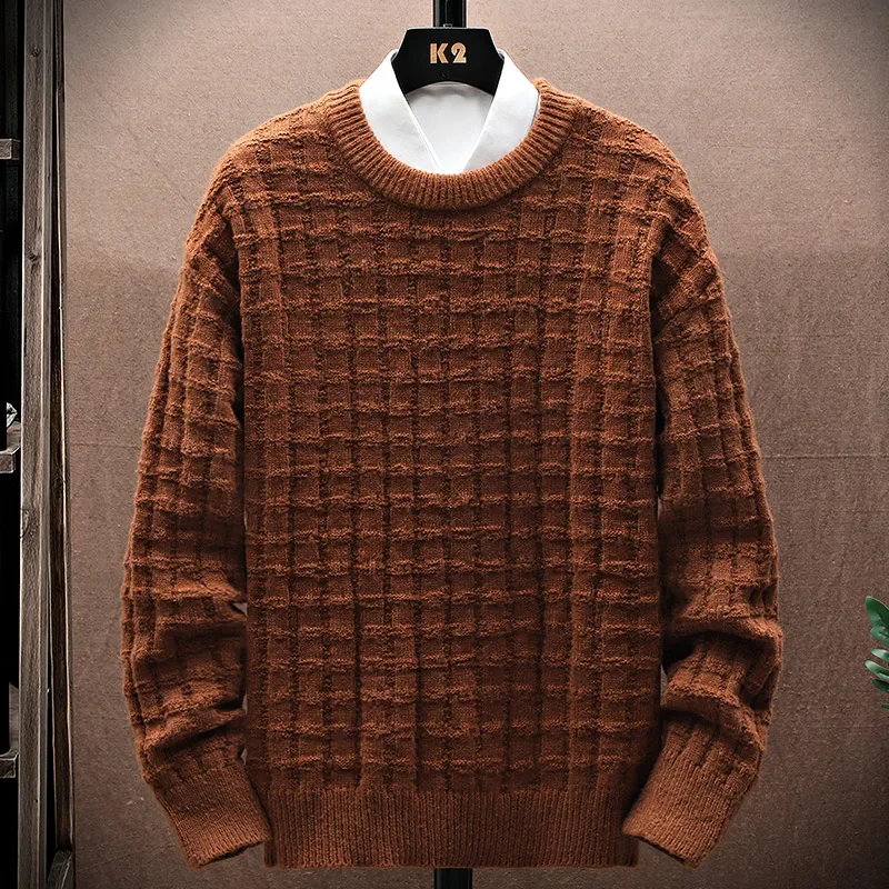 Uomo Moda Primavera Autunno Girocollo Felpa Pullover Uomo Nuovo Solido Caldo All'aperto Donna Capispalla Casual Morbido Maglione Classico