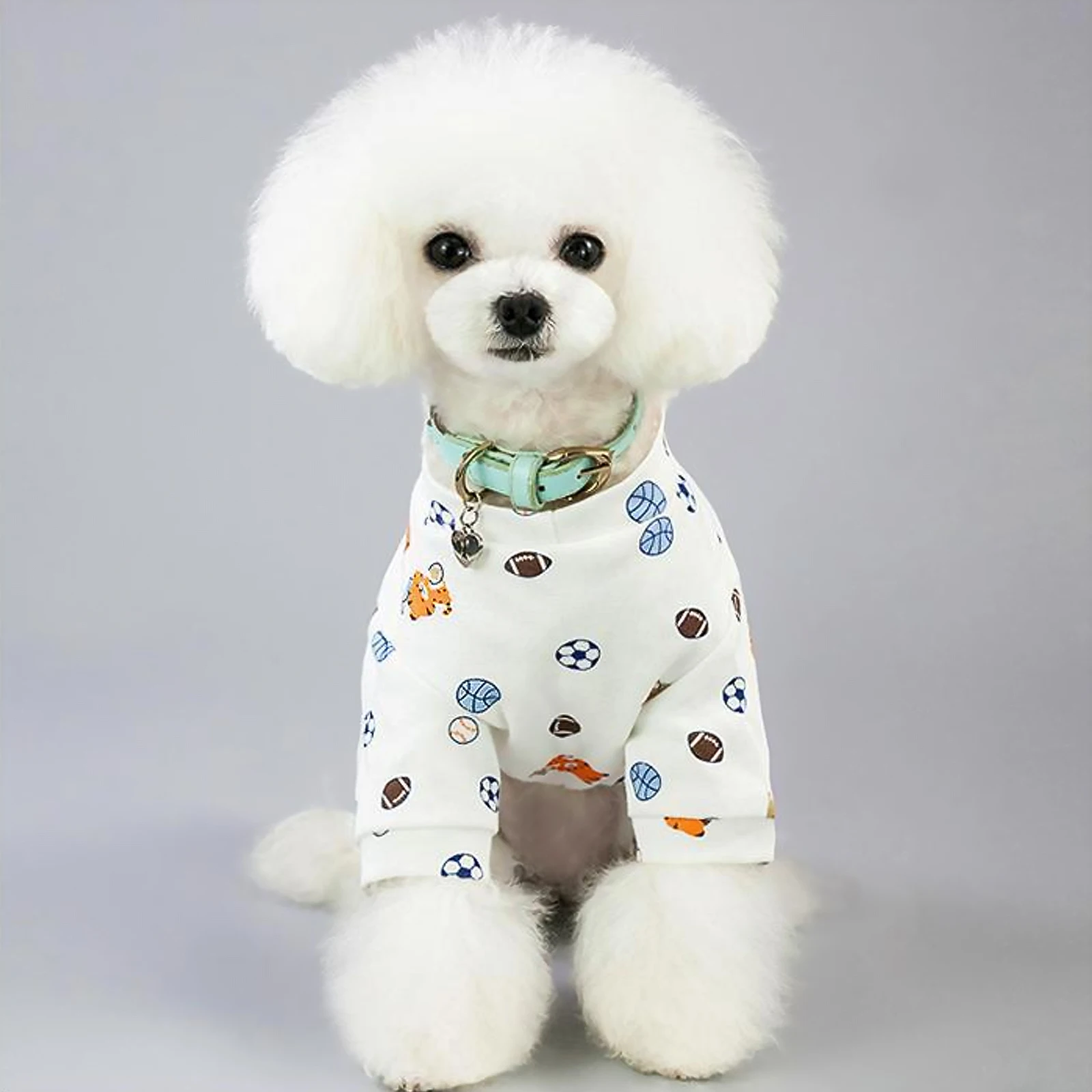 

One-piece Pants Pet Football Pajamas Girl Child Costumes Clothes Cotton Supplies Sleepwear