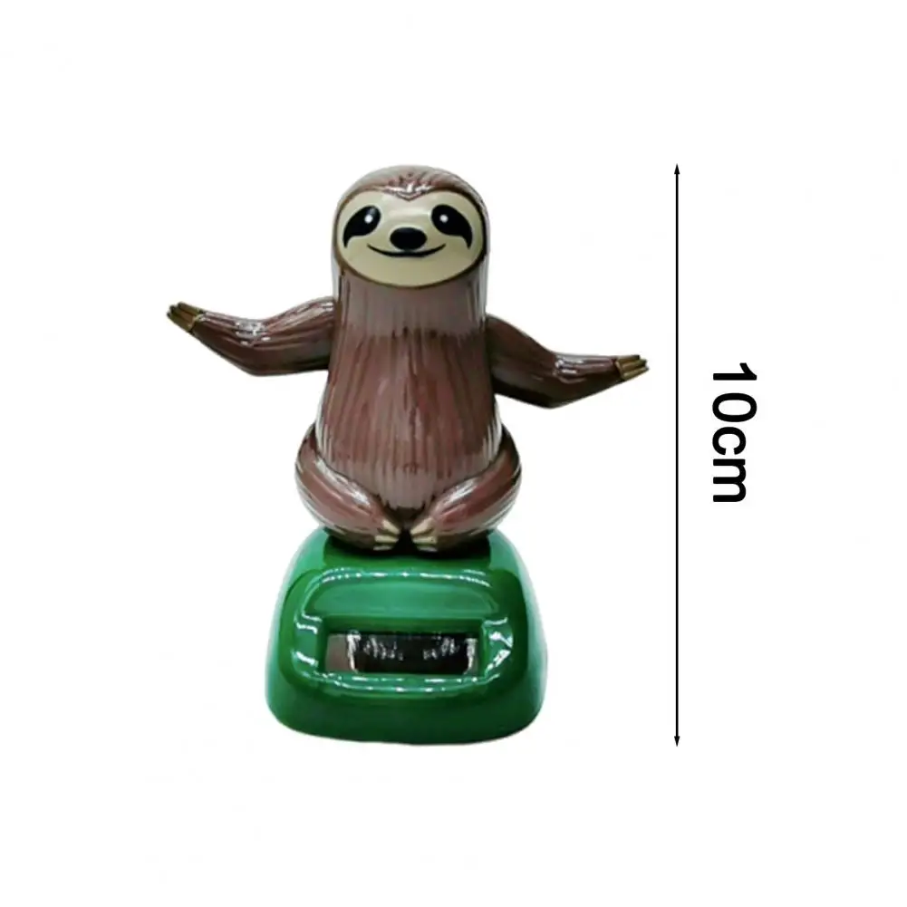 10cm Car Decoration Solar Energy Ornament Adorable Appearance Animal Shaped Automatic Car Interior Ornament Hanging Pendant