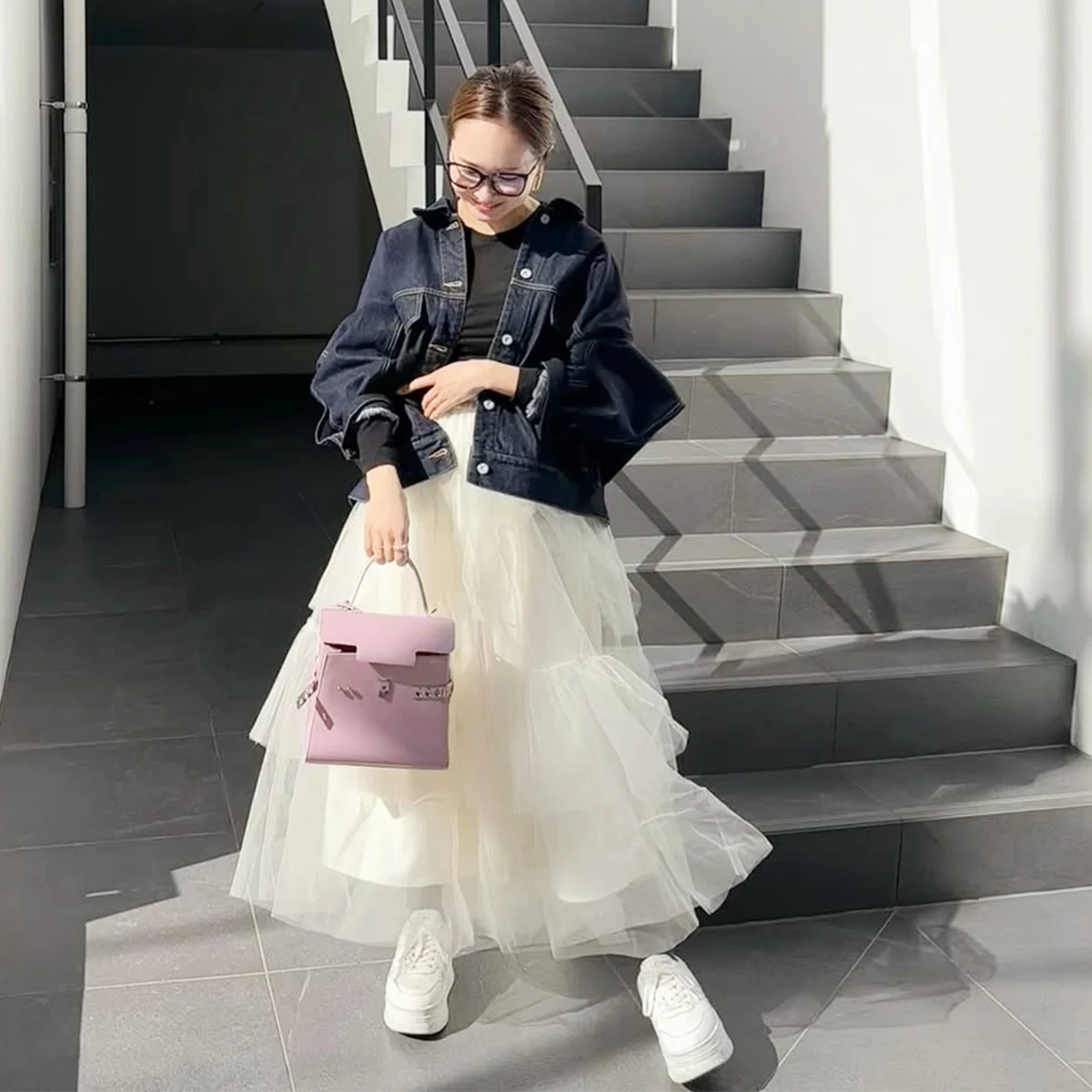 

Ivory Tulle Tiered Long Skirts Elastic High Waist A Line Girls Maxi Skirt To Party Custom Color And Size Skirt Formal Wear