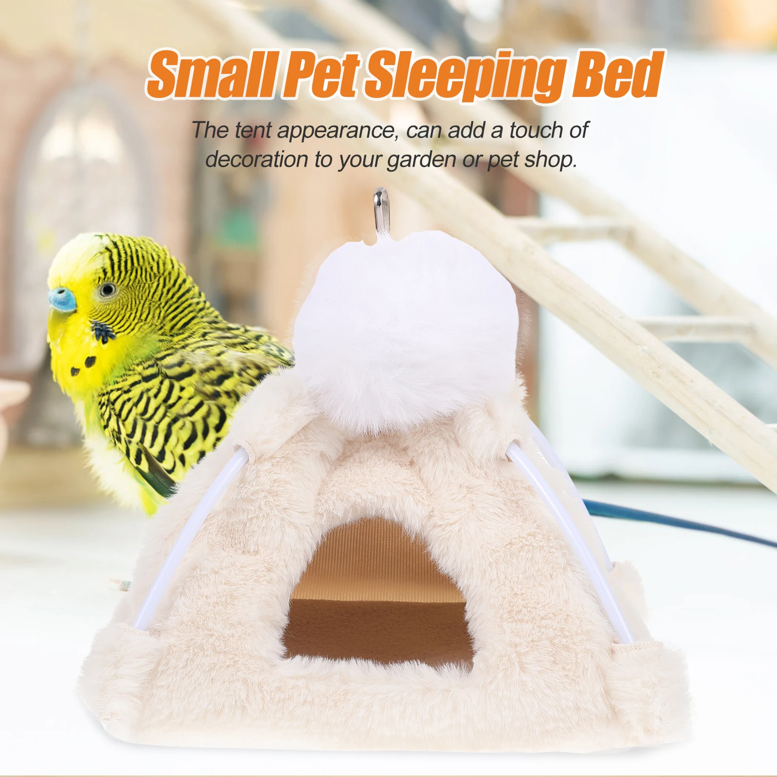 

Bird House Warm Nest Small Pet Bed Tent Design Cozy Hammock Velvet Cushion Winter Use Bird Cage Accessories