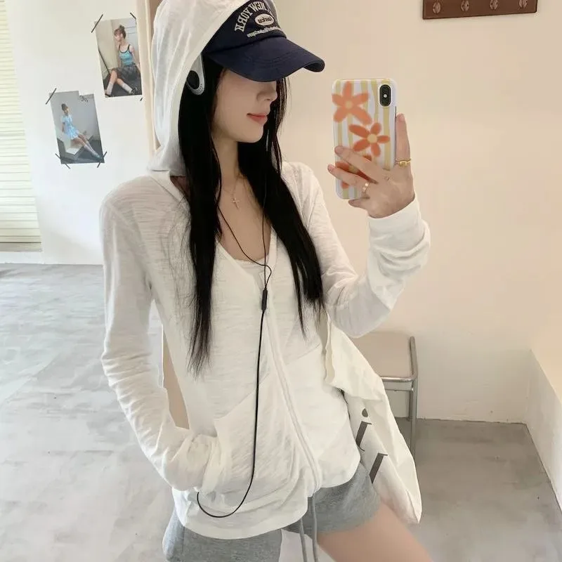 

Women's Lightweight Zip Hoodie Long Sleeve Sun Casual Hooded Jacket