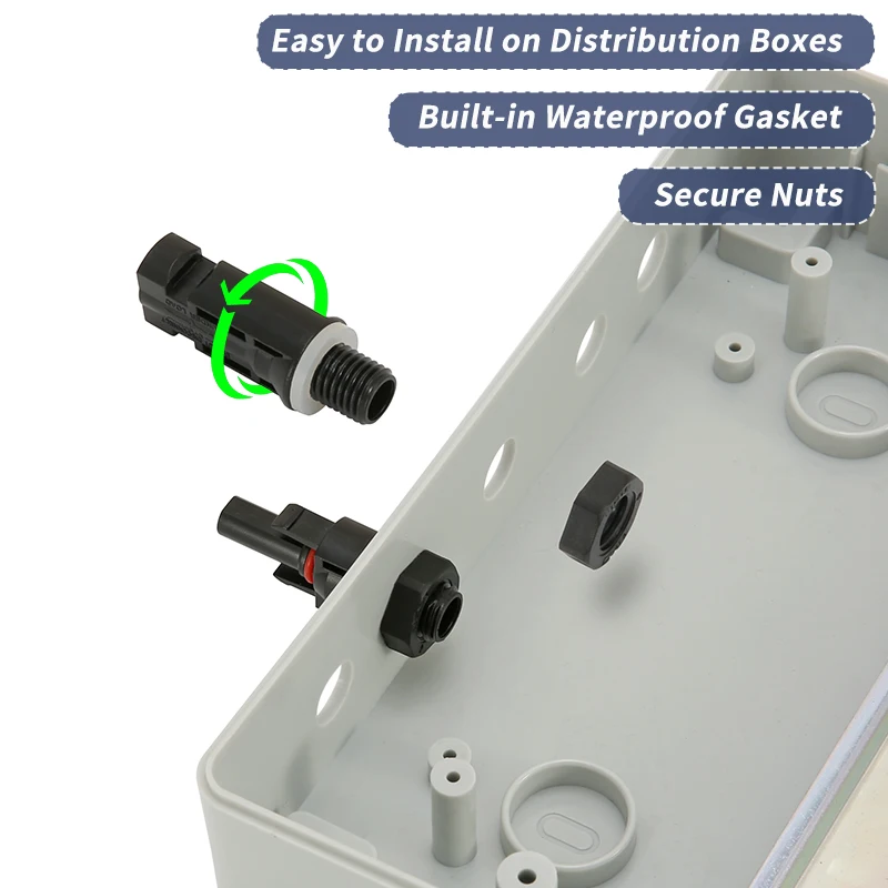 Solar PV 1000V Connector for Solar Panel Mount and Inverter Panel Solar Connector Solar Coupler IP67