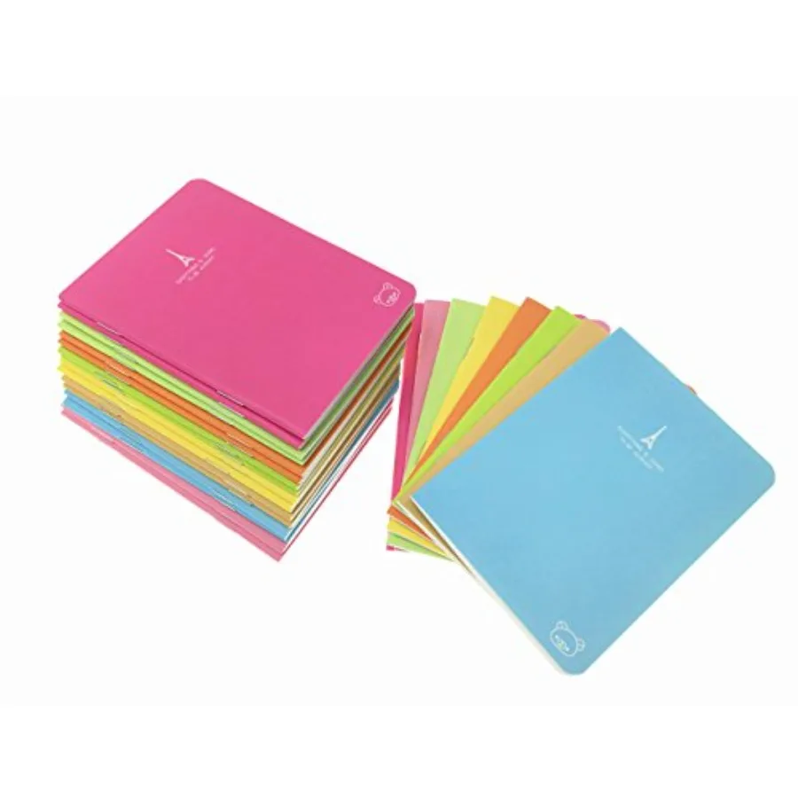 

24pcs Mini Notebook Portable Pocket Notebook Journal Steno Memo MiniDaily NotePad, 3.5X5 inches, 24 sheets, College Ruled Pages