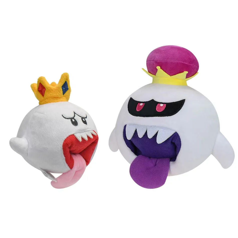 Super Soft Boo Plush Toy Crown/Ruby/Tongue Ghost Stuffed Doll from Mario Game Cute Halloween Anime Collection Decor Gift