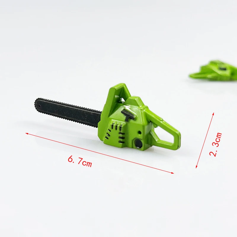 1PC Simulation Repair Tool Saw 1:12 Dolls Houses Miniature Chain Saw Lawn Mower Garden Decor Furniture Accessories Pretend Toys