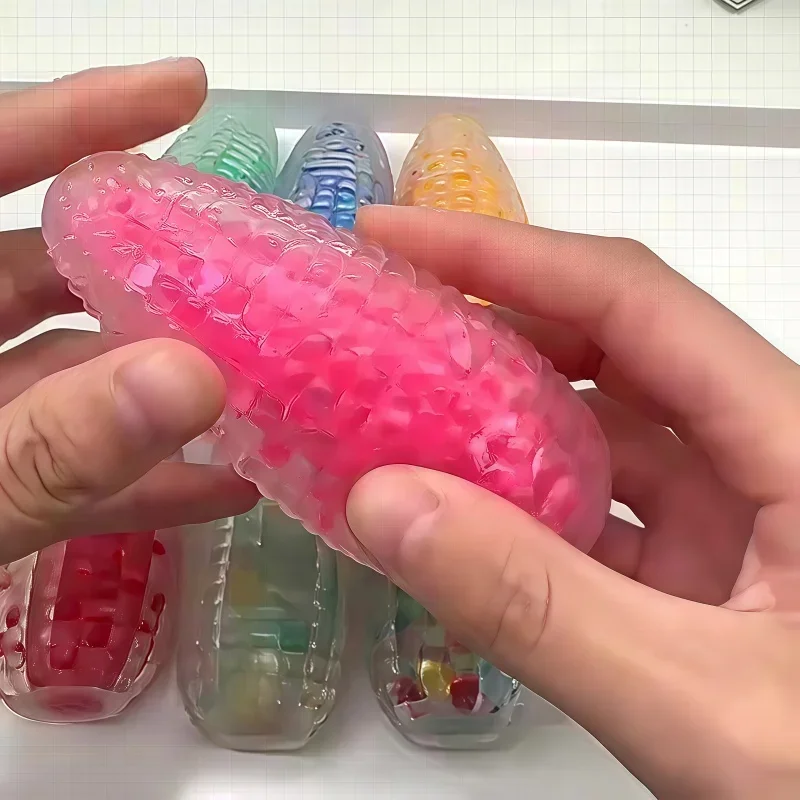 لعبة محاكاة كريستالية صغيرة ملونة فائقة النعومة لتزيين الذرة انتعاش بطيء لعبة تخفيف الضغط المحمولة هدية