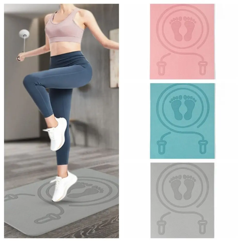 Floor Mats Anti-noise Jump Rope Mat Cushioning Non Slip Yoga Fitness Mats TPE Waterproof Skipping Mat Rope Sports