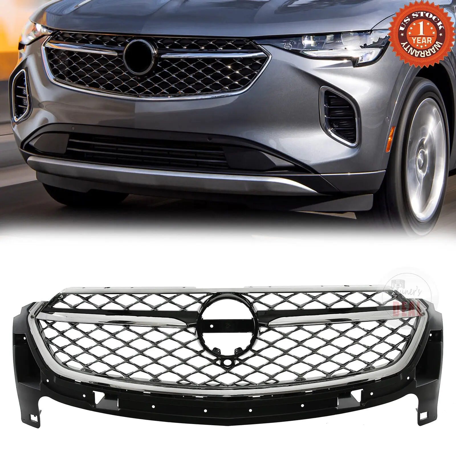 For Buick Envision Avenir 2021 2022 2023 Front Bumper Grille Chrome Black 84899914 Car Accessories