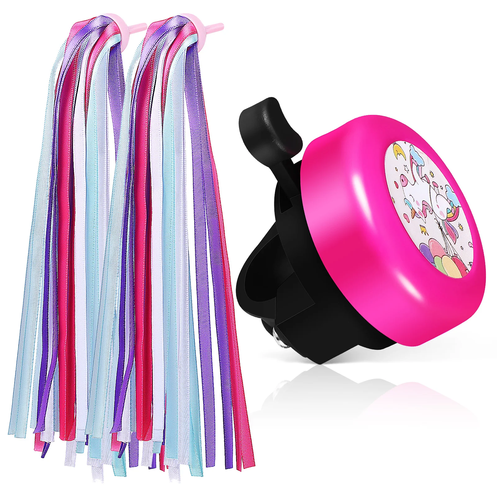 

Bicycle Bell Cute Cycling Accessory Small Trumpet Loud Sound Pink Unicorn Metal Bells Bike Ringer Robust Construction Handlebar