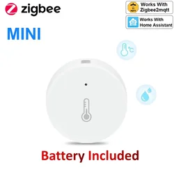 Tuya Zigbee 3.0 Temperature And Humidity Sensor Remote Monitor By Smart Life APP Battery Powered Work With Alexa Google Home