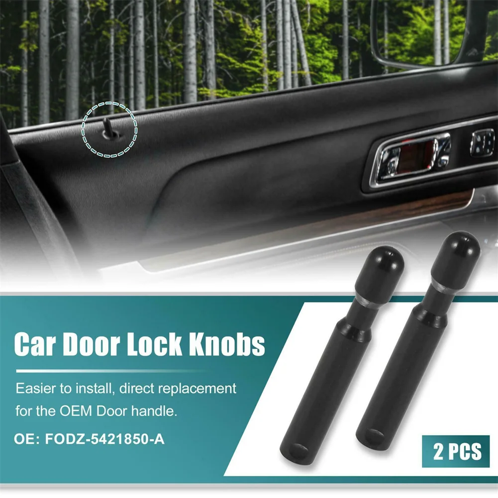 Car Accessories Door Lock Pull Knob 2pcs Black Left Parts Plastic Right Door Lock Knob Post Pull Pin Equippments