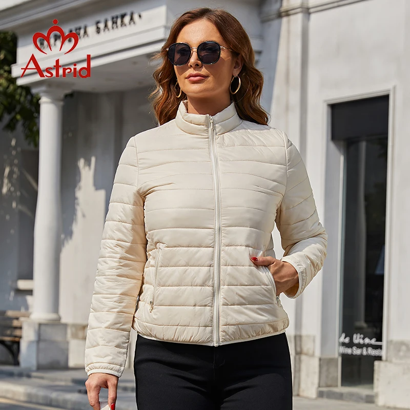 Astrid Spring Women's Jacket Warm Padded Thin Down Coat Women Ladies And Ultra Light Quilted Parka Slim Short Outerwear ZM-7278