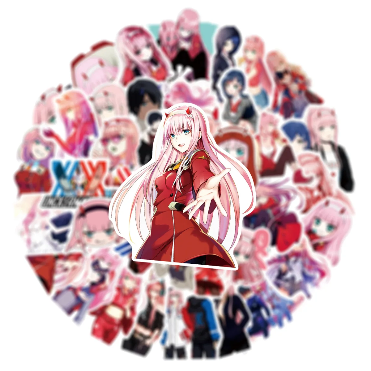 50pcs DARLING in The FRANXX series graffiti stickers suitable for helmets desktop wall decoration DIY sticker pack wholesale